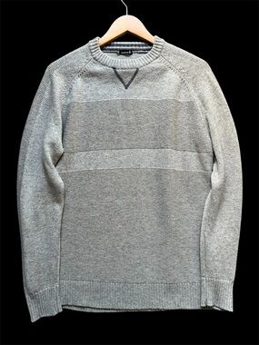 Smartwool Ripple Ridge Crew Neck Sweater Men's Sz M Merino Wool Blend Gray Soft